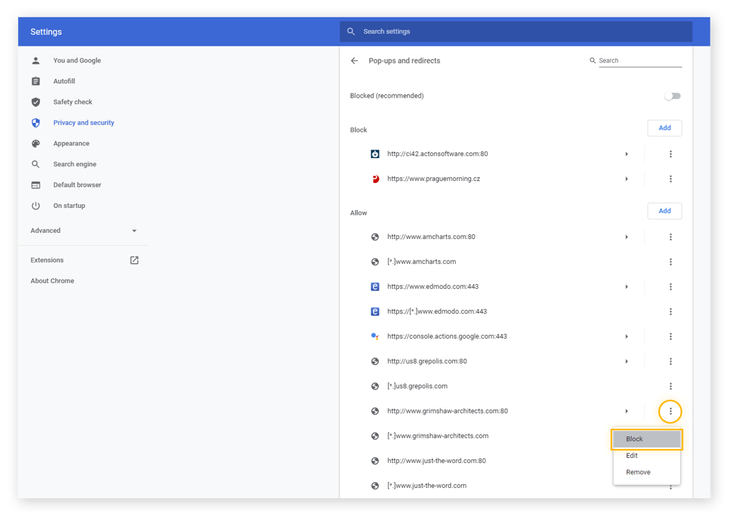 How to Block or Allow PopUps in Chrome